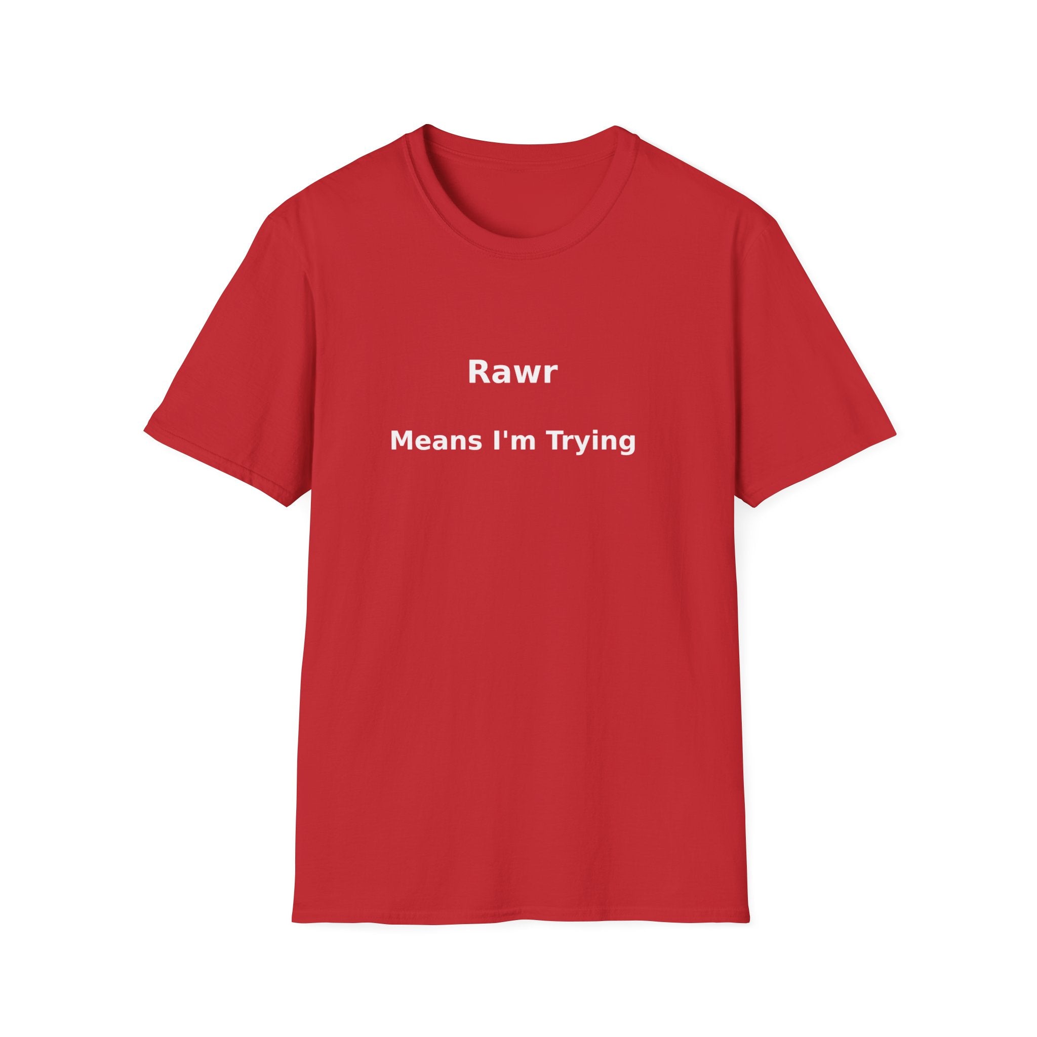 "Rawr Means I’m Trying" T-Shirt — Cute Funny Graphic Tee