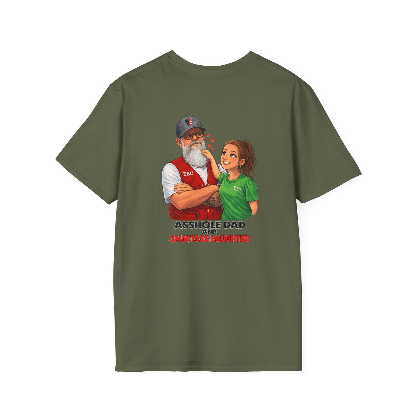 Dad Graphic T-Shirt — “Asshole Dad” Funny Father-Daughter Cartoon Tee