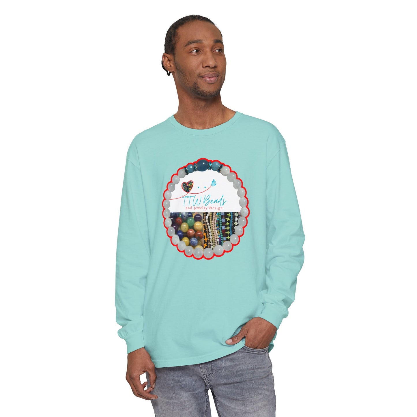 TTW Beads and Gould Creek Farm Vibrant Long Sleeve T-Shirt for Artists and Farmers
