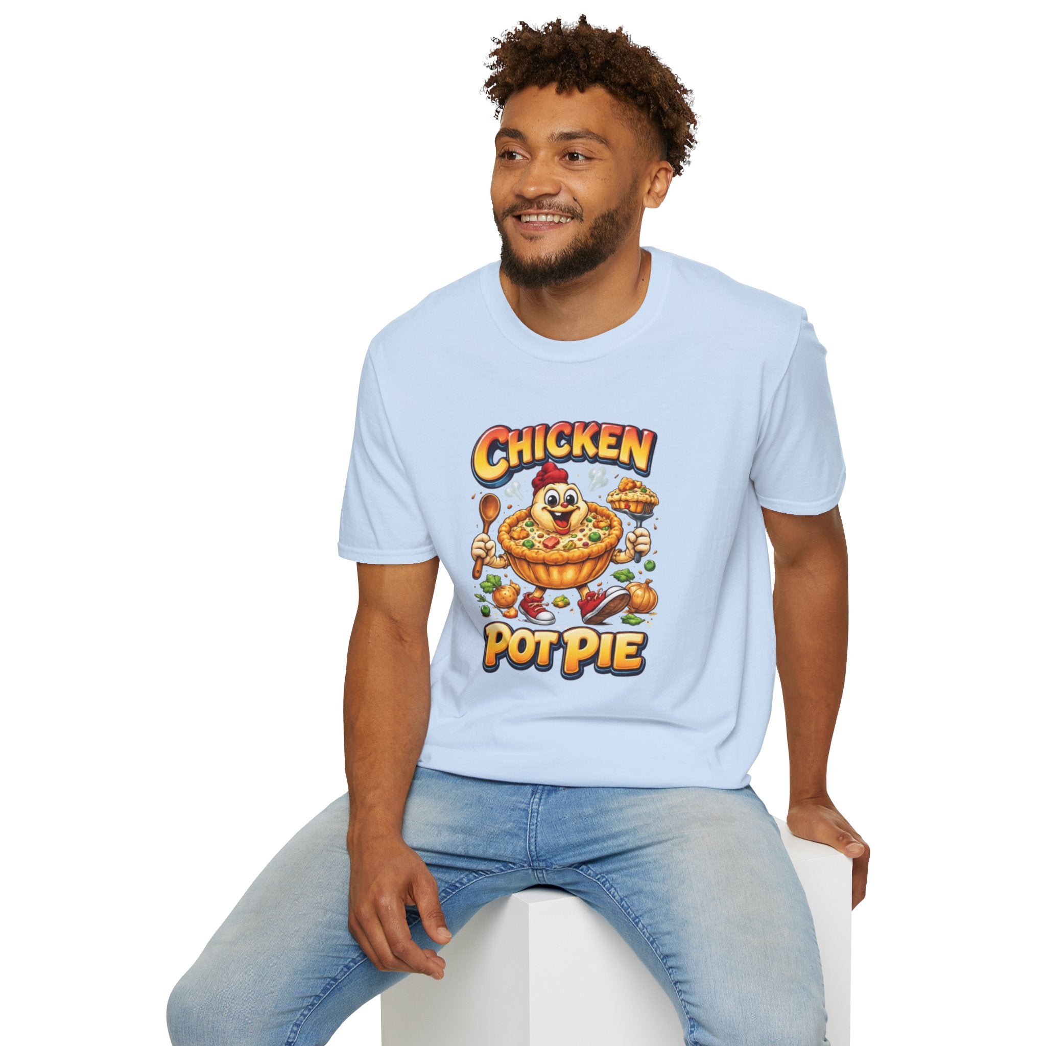 Comical Chicken Pot Pie T-Shirt — Funny Pie Lover Graphic Tee