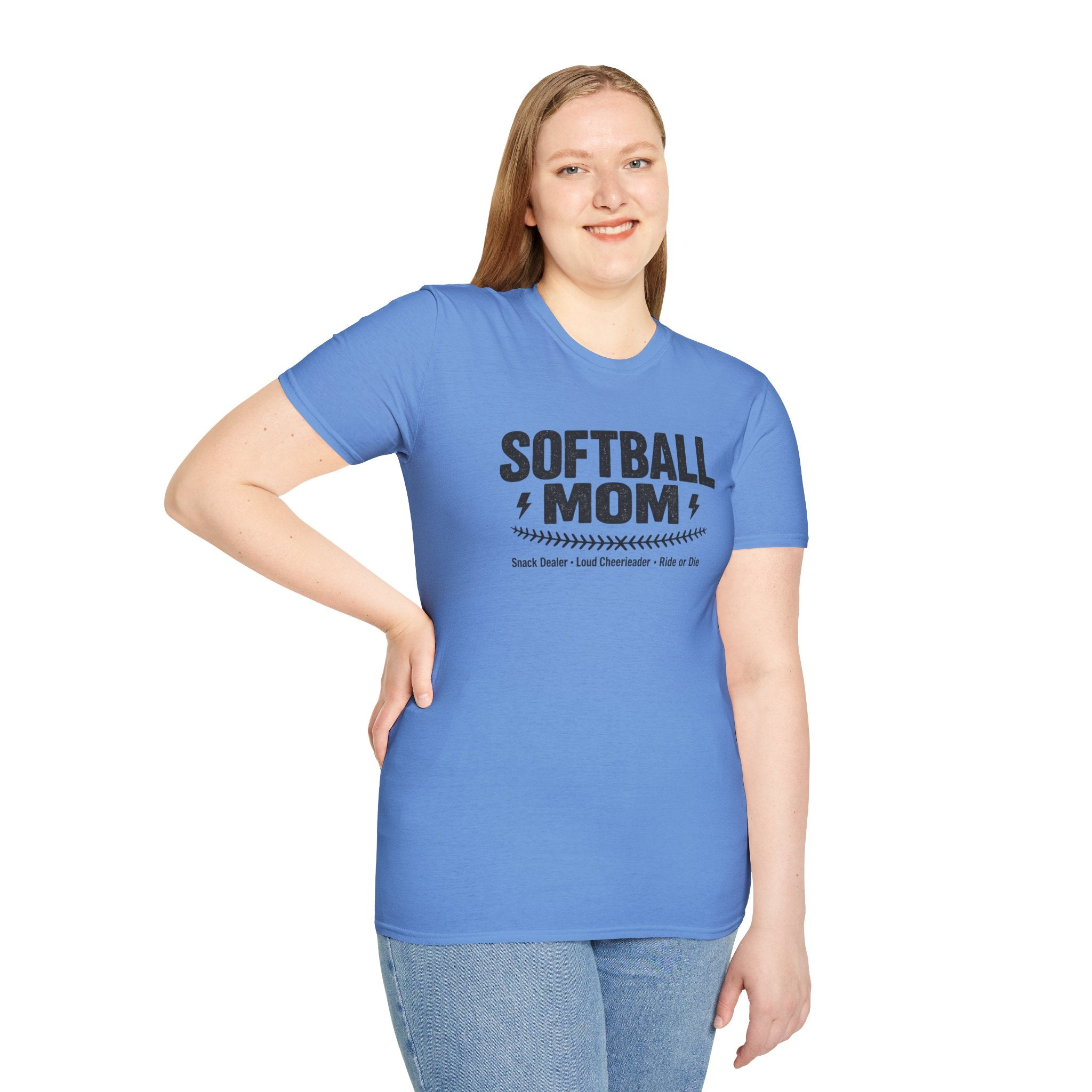 Softball Mom T-Shirt – Proud Softball Mom Tee (Coach, Team Mom Gift)