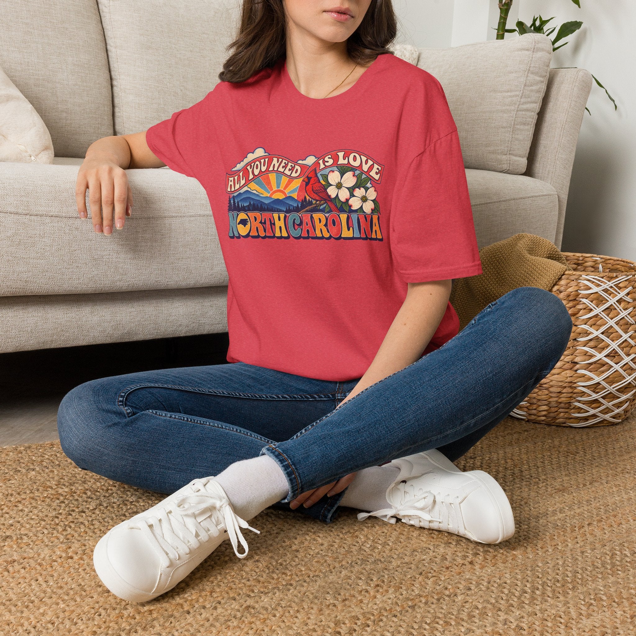 North Carolina Retro 'All You Need Is Love' T-Shirt
