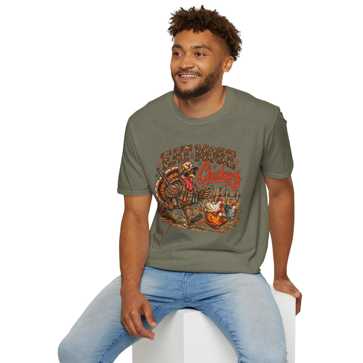 Eat More Chickens – Funny Chicken Shirt