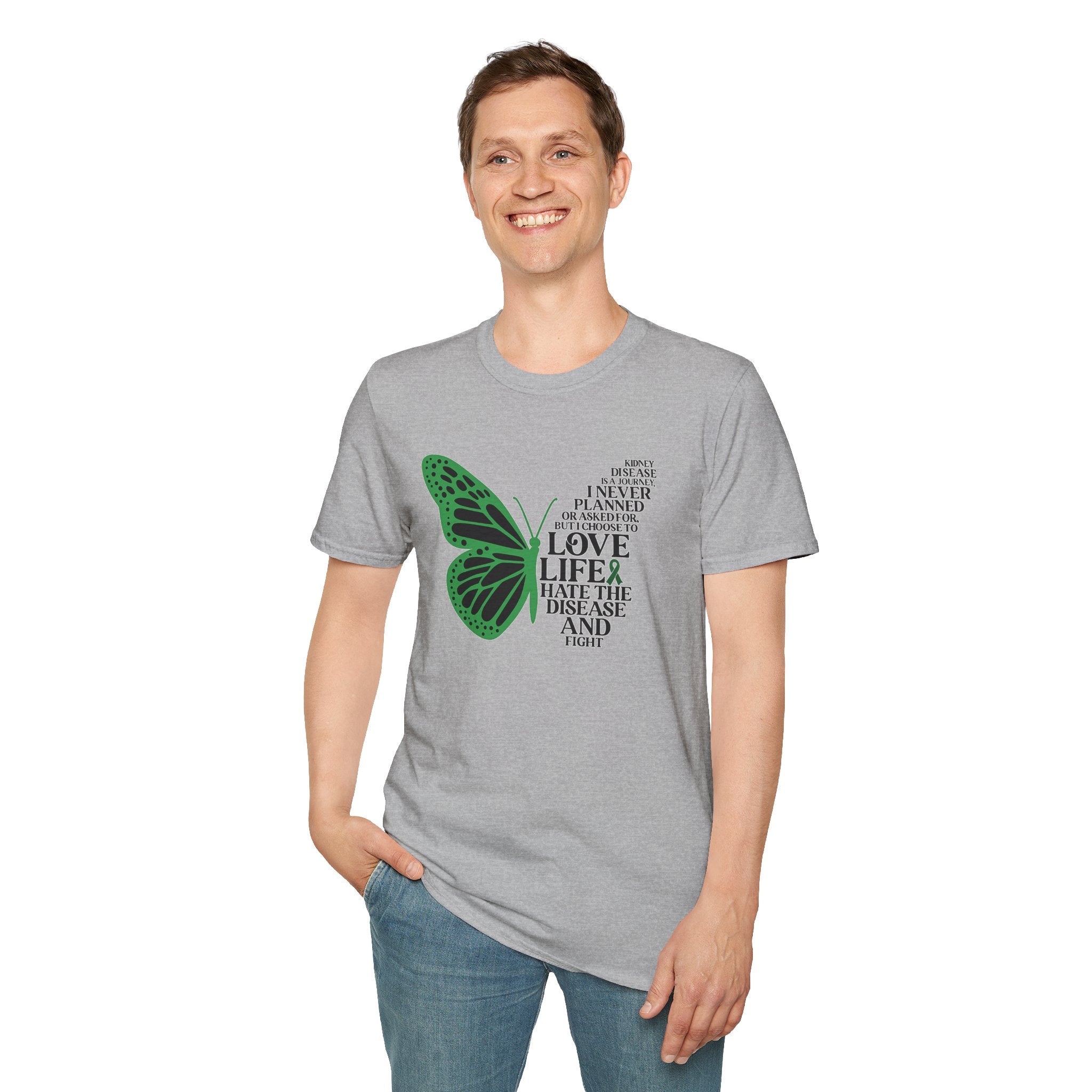 Butterfly Hope T-Shirt — "I Never Planned on Being a Warrior" Inspirational Illness Awareness Tee