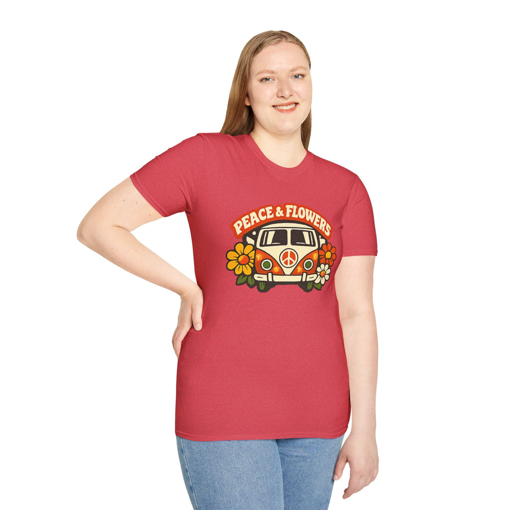 Hippie Van Peace & Flowers T-Shirt