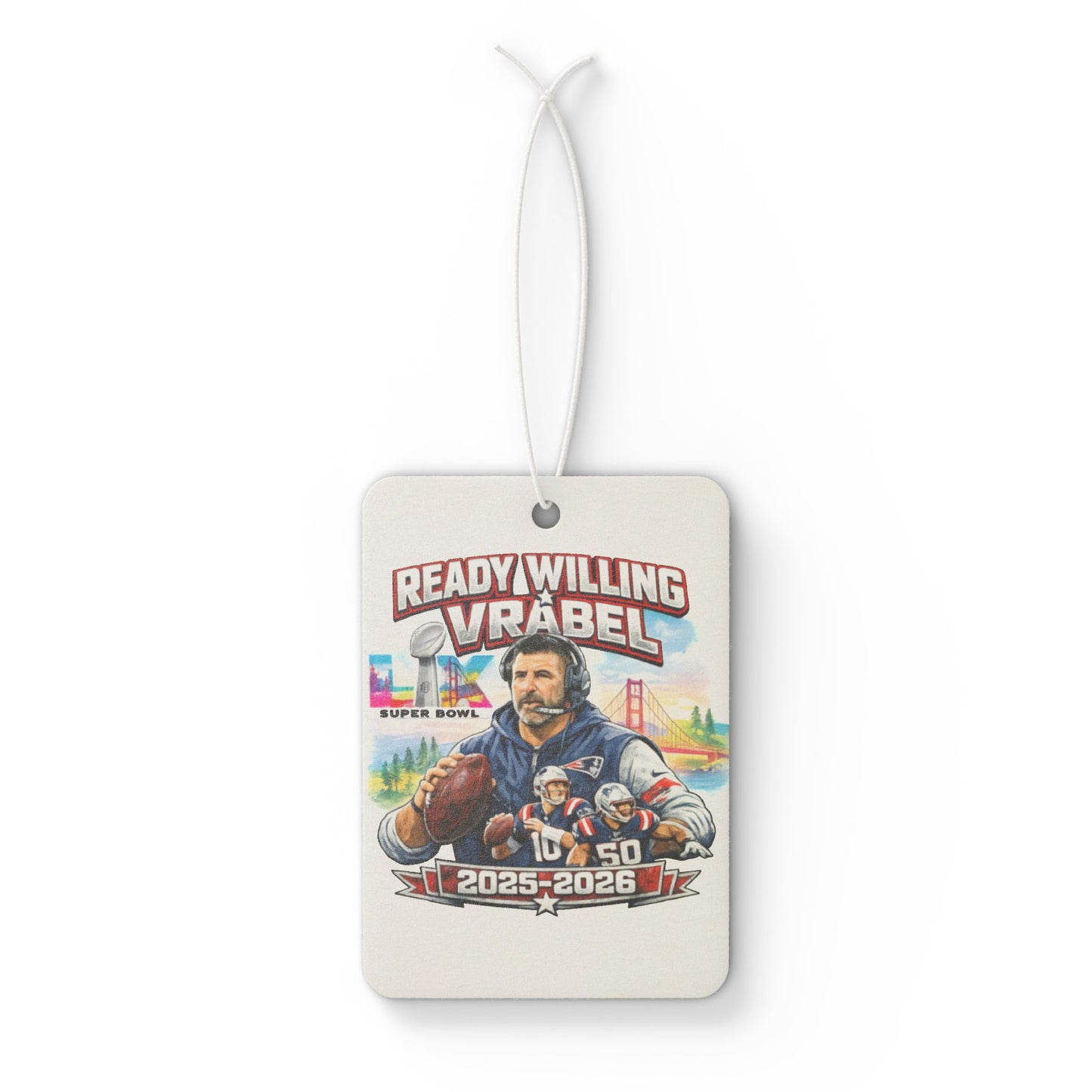 Car Air Freshener — "Ready Willing Vrabel 2025-2026" Football Fan Air Freshener
