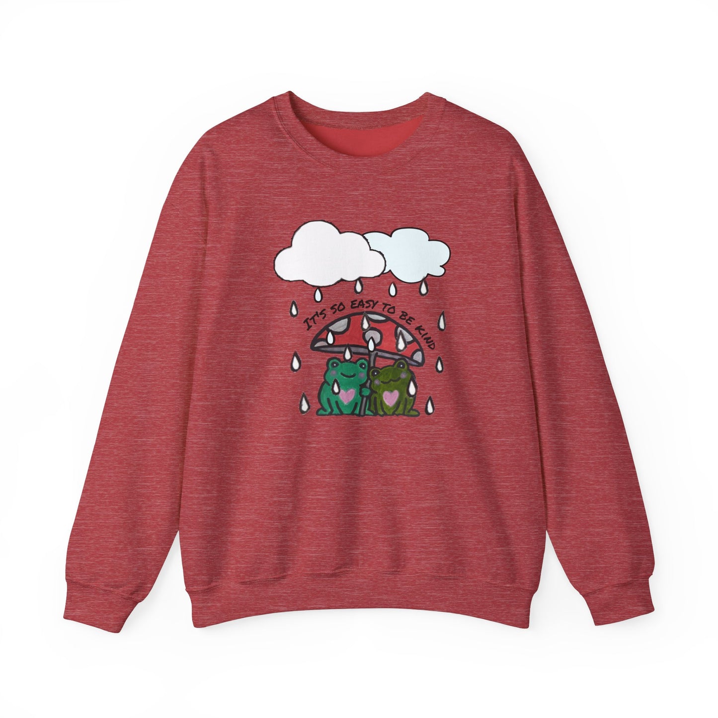 Cute Frogs Kindness Crewneck Sweatshirt - Unisex Heavy Blend