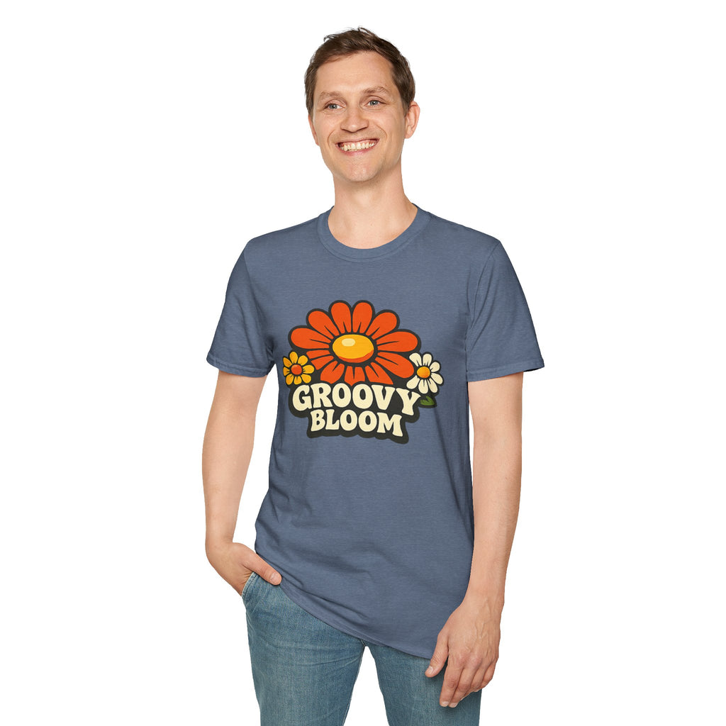 Groovy 70s Bloom T-Shirt — Retro Floral Vintage Vibe