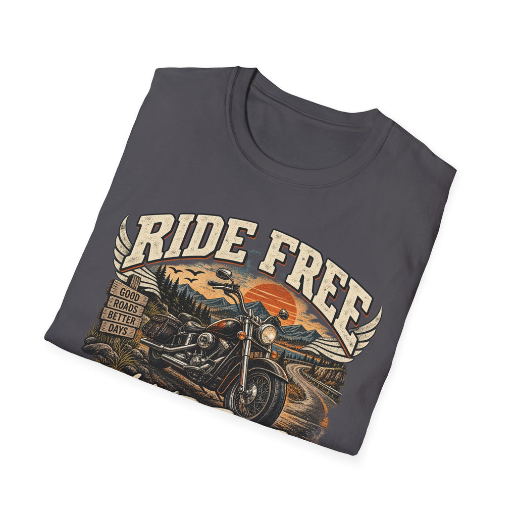 Ride Free, Live Free – Vintage Motorcycle Graphic Tee