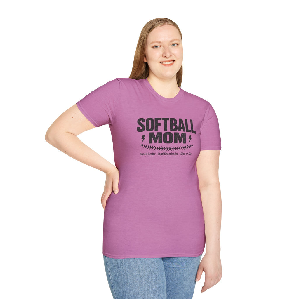 Softball Mom T-Shirt – Proud Softball Mom Tee (Coach, Team Mom Gift)