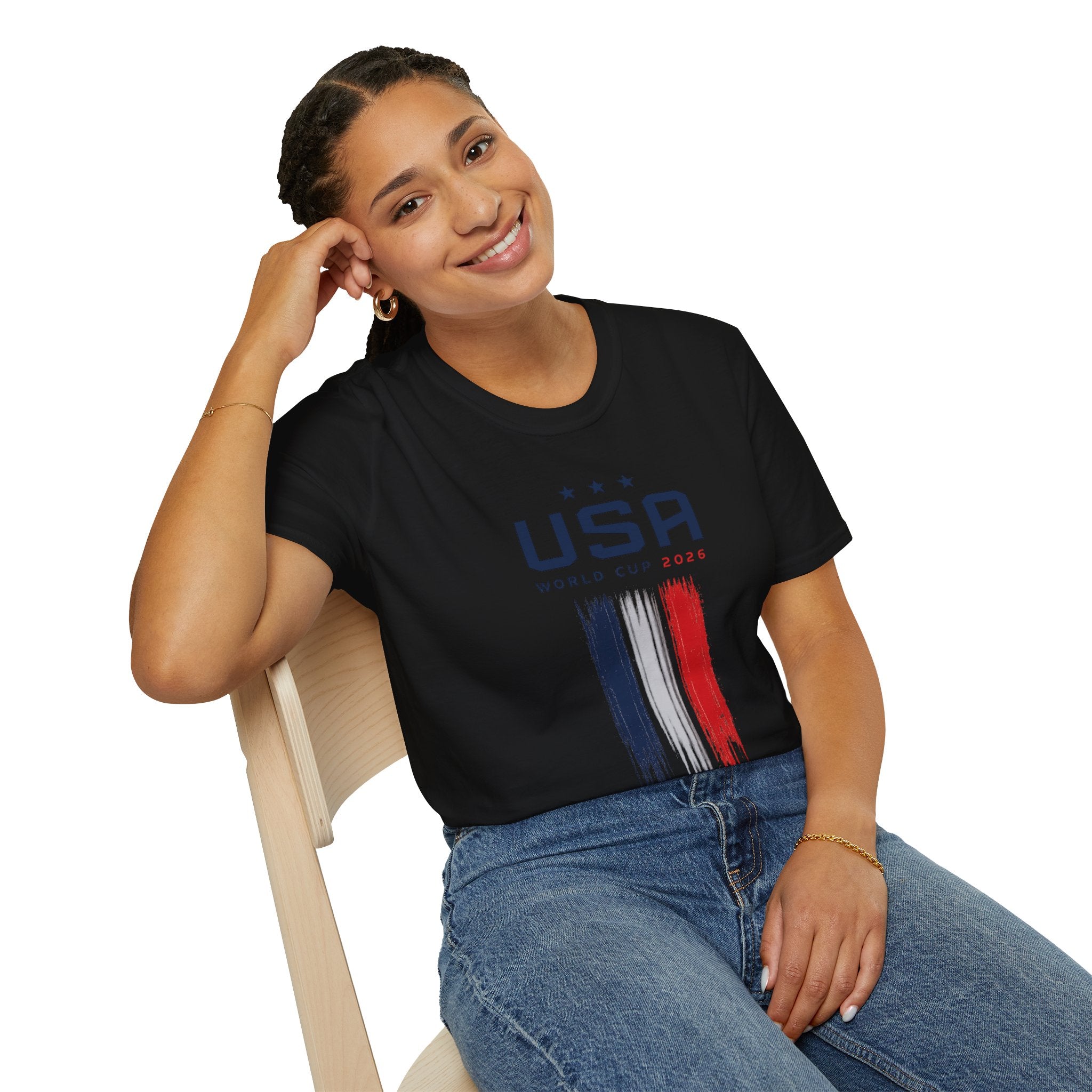 USA World Cup 2026 T-Shirt — Patriotic Red White Blue Soccer Fan Tee