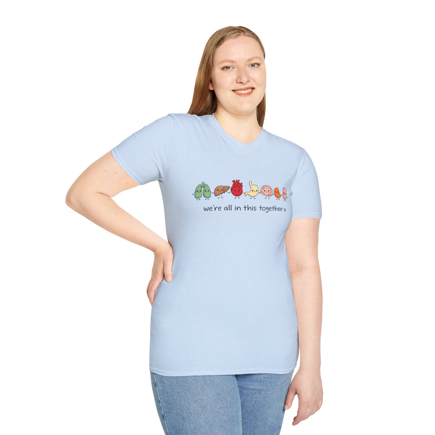 We're All in This Together Cute Organ Organs T-Shirt