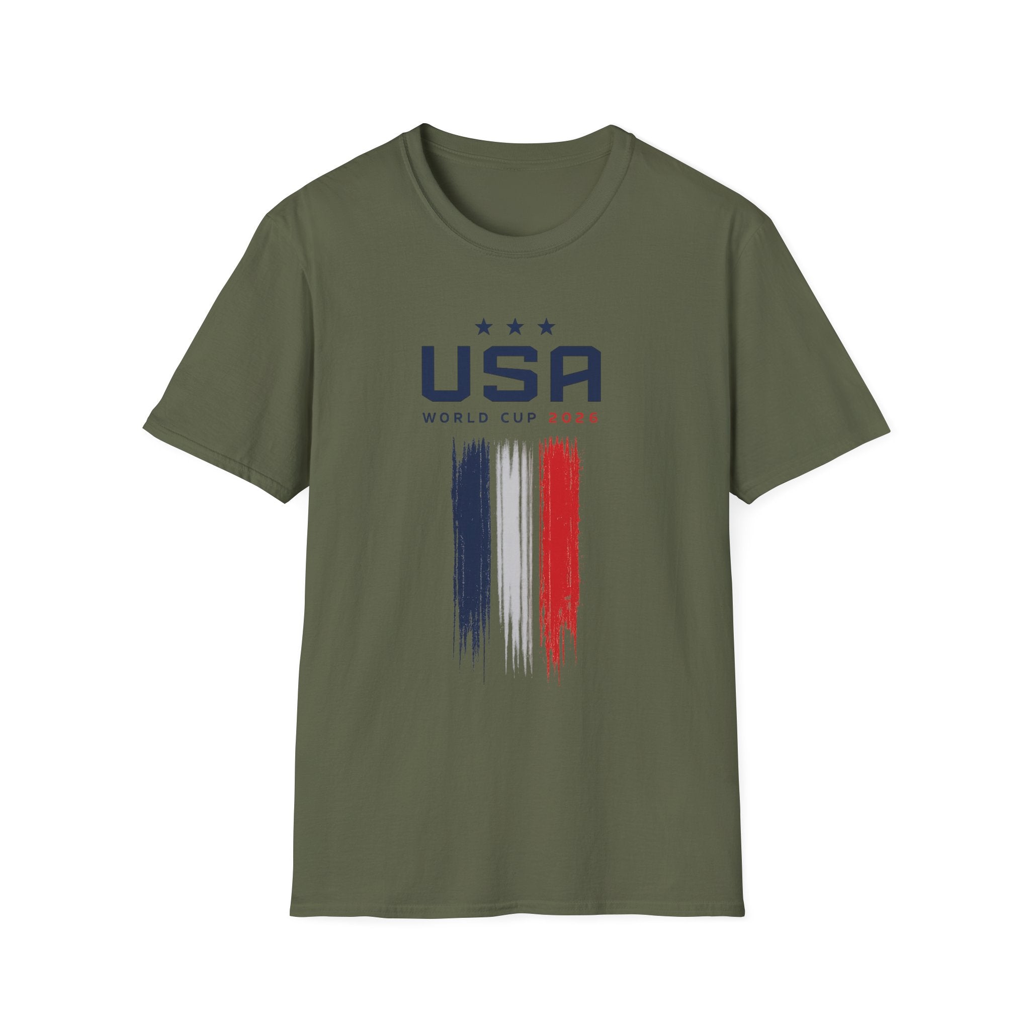 USA World Cup 2026 T-Shirt — Patriotic Red White Blue Soccer Fan Tee