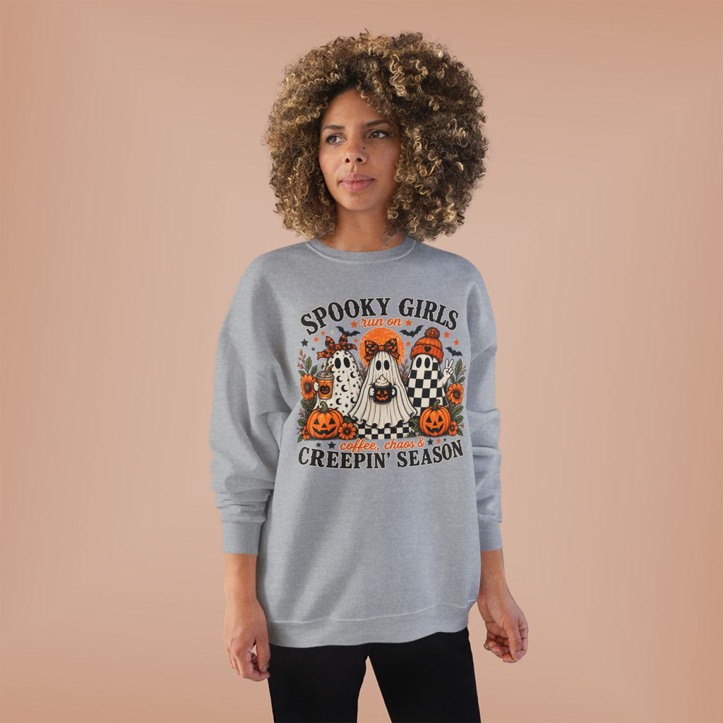 Spooky Girls Coffee & Chaos Halloween Sweatshirt