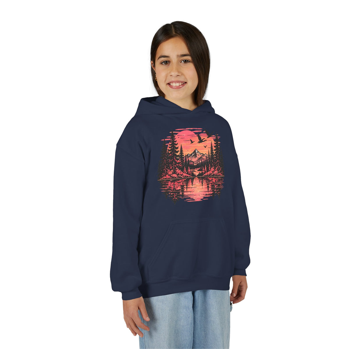Wild Sunset Mountain Youth Hoodie