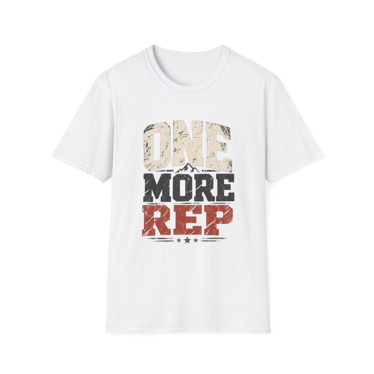 One More Rep – Vintage Workout & Fitness Graphic Tee