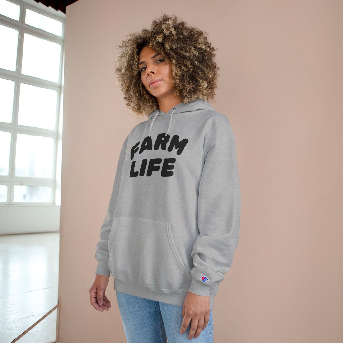 Farm Life Champion Hoodie Gould Creek Farm- Cozy Apparel for Agriculture Lovers