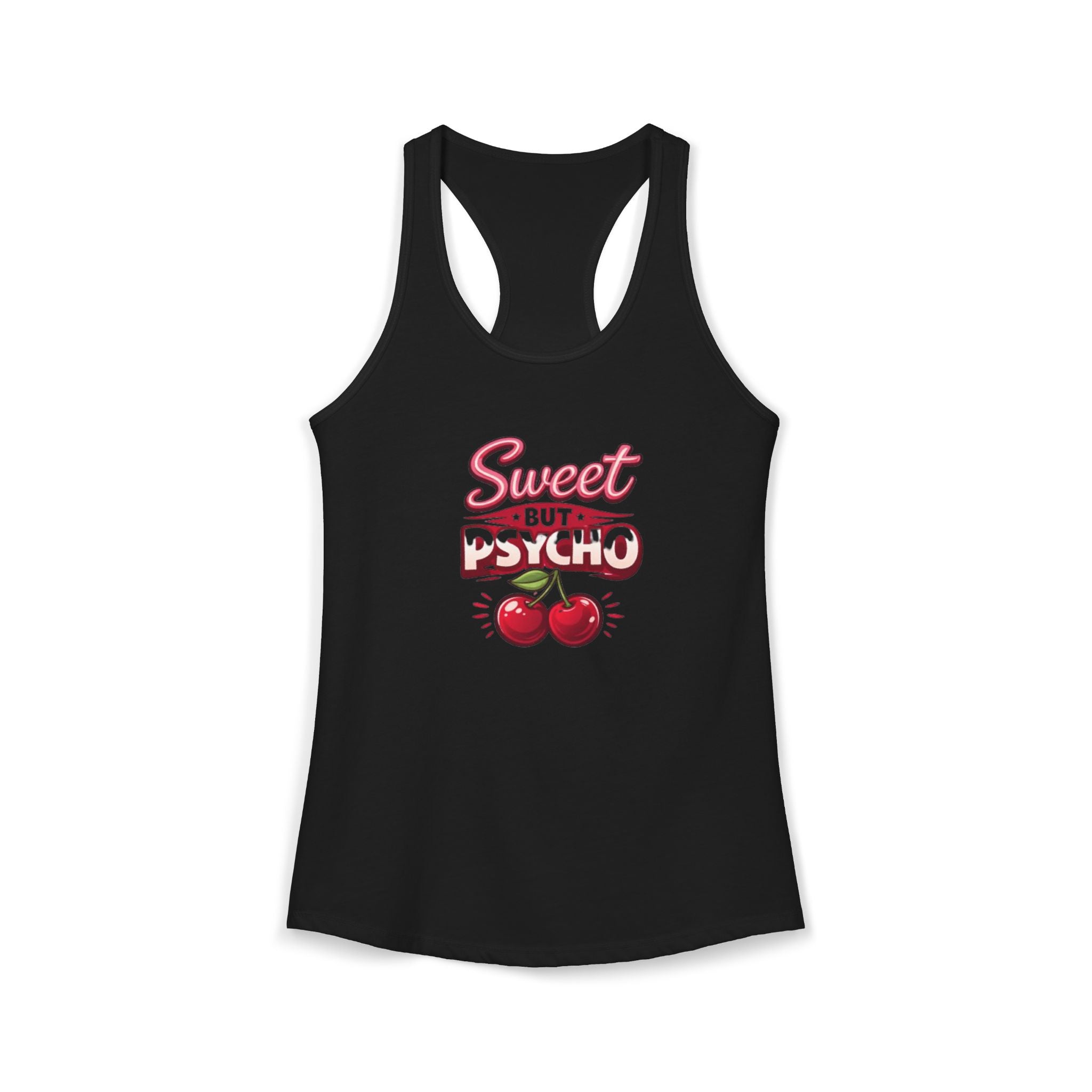 Sweet But Psycho Racerback Tank — Women's Graphic Tank Top