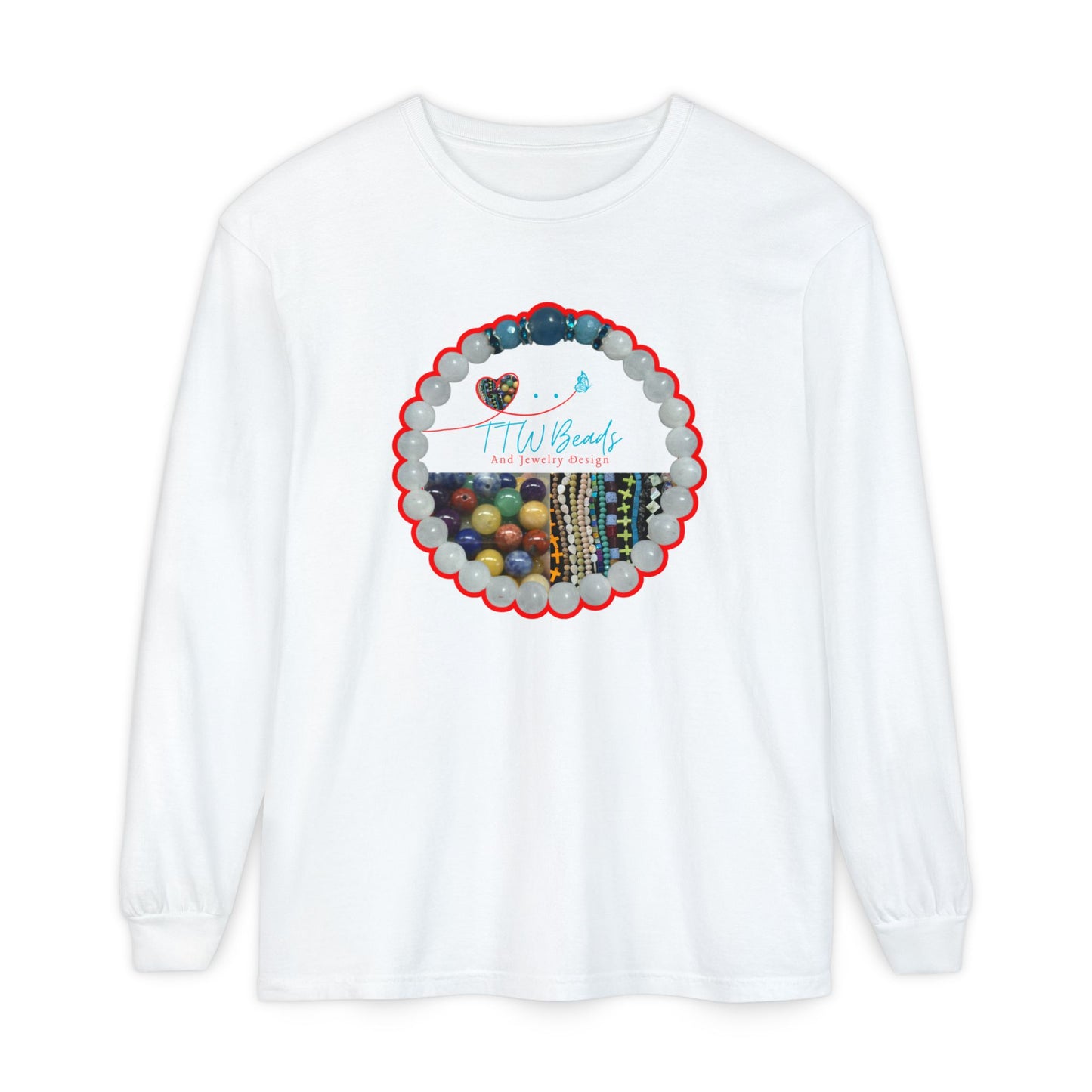 TTW Beads and Gould Creek Farm Vibrant Long Sleeve T-Shirt for Artists and Farmers