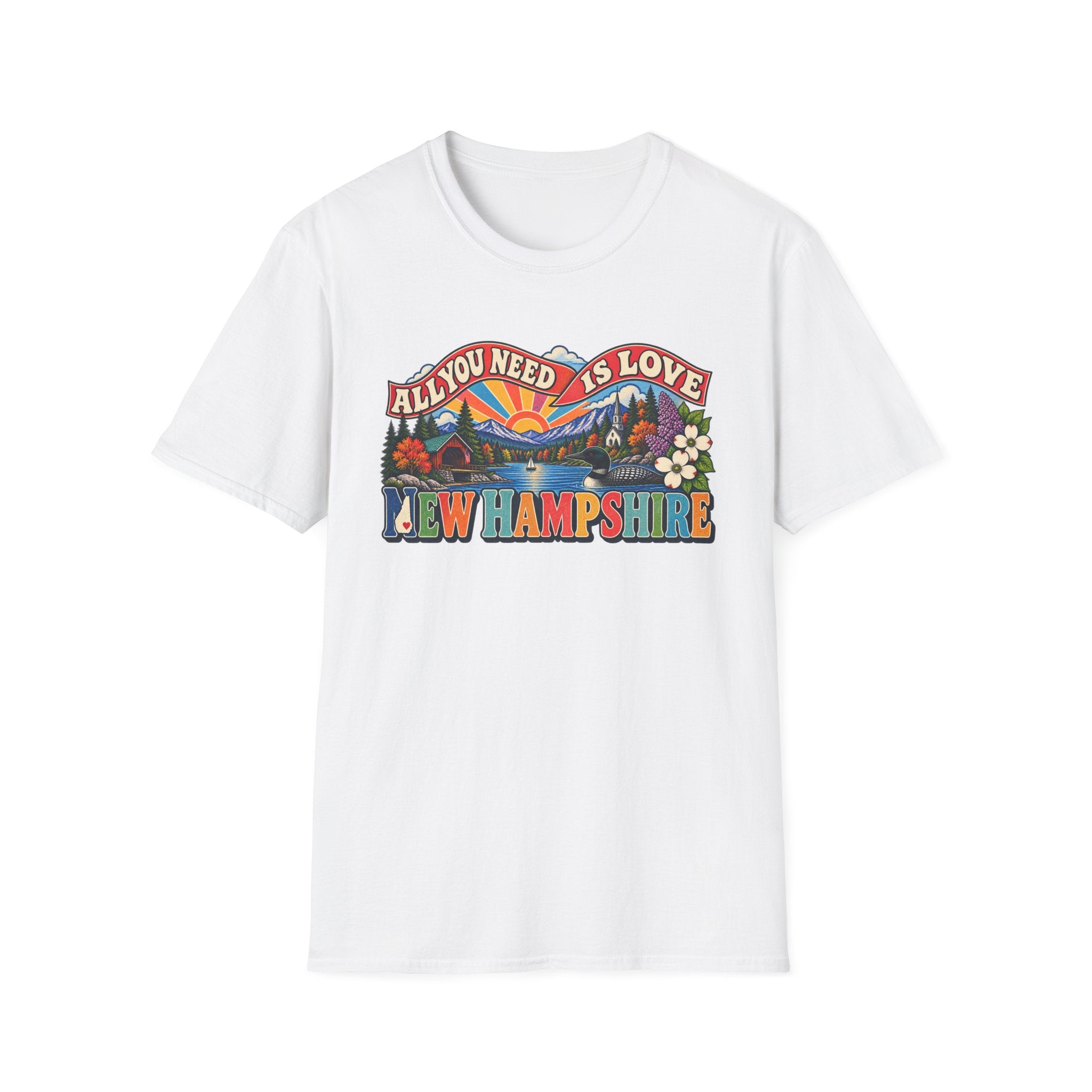New Hampshire Retro 'All You Need Is Love' T-Shirt