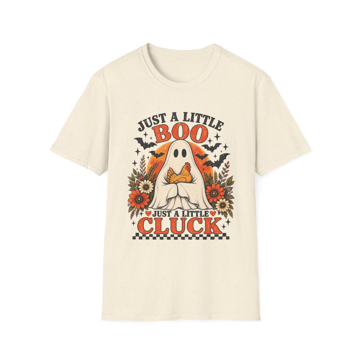 Just a Little Boo, Just a Little Cluck Halloween Chicken Tee