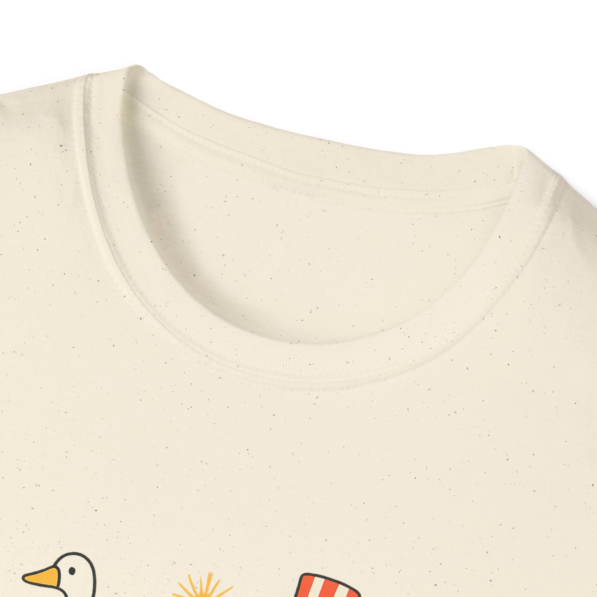 Americas 250th Patriotic Goose Parade T-Shirt — USA Hot Dog, Soldier & Statue of Liberty Graphic