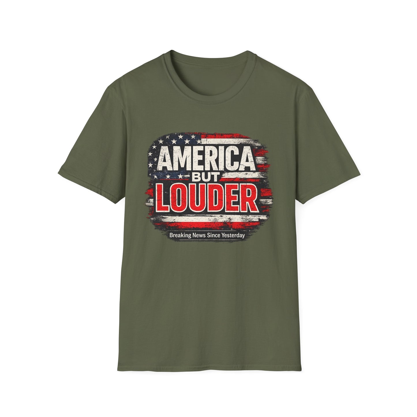 America But Louder T-Shirt — Patriotic American Flag Graphic Tee