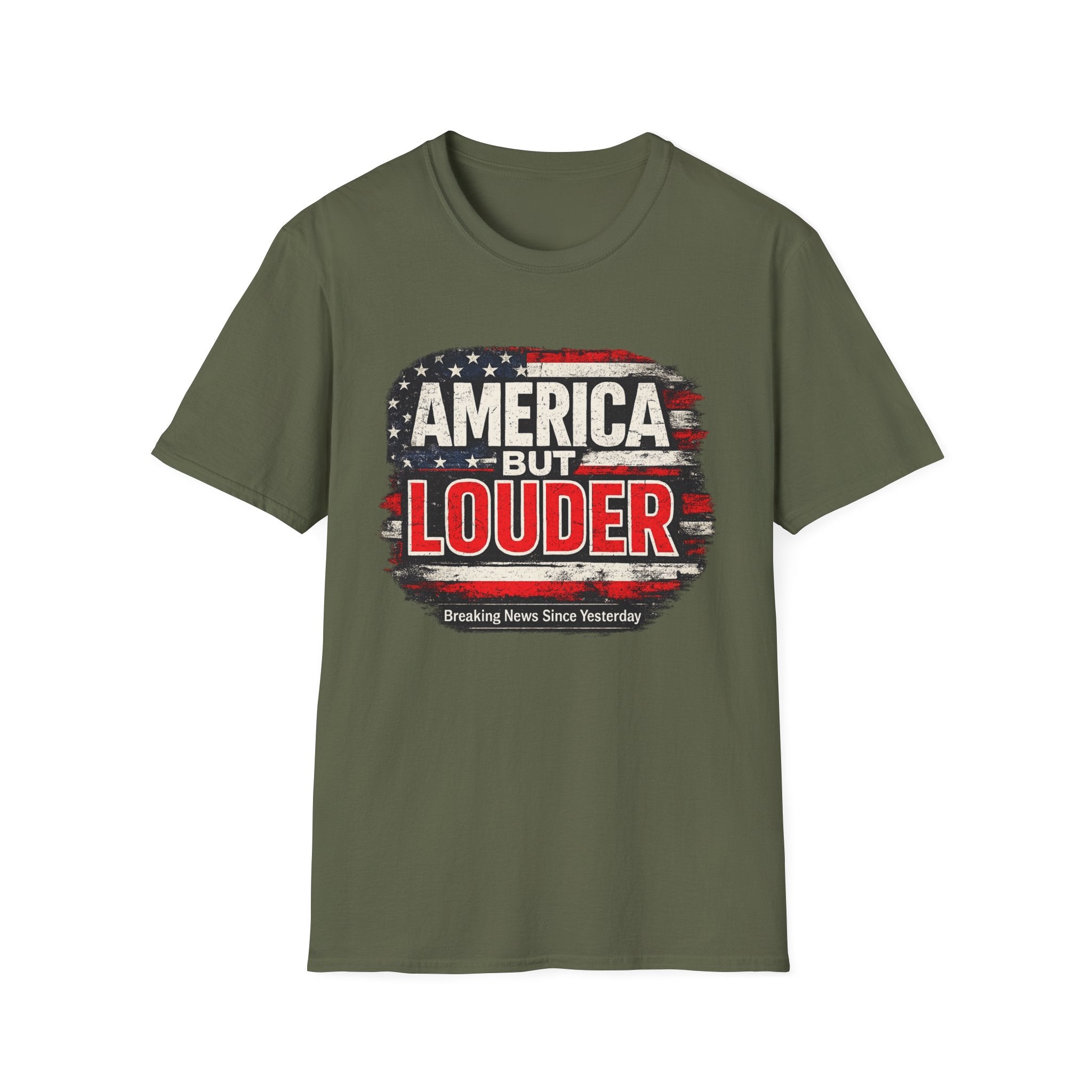 America But Louder T-Shirt — Patriotic American Flag Graphic Tee