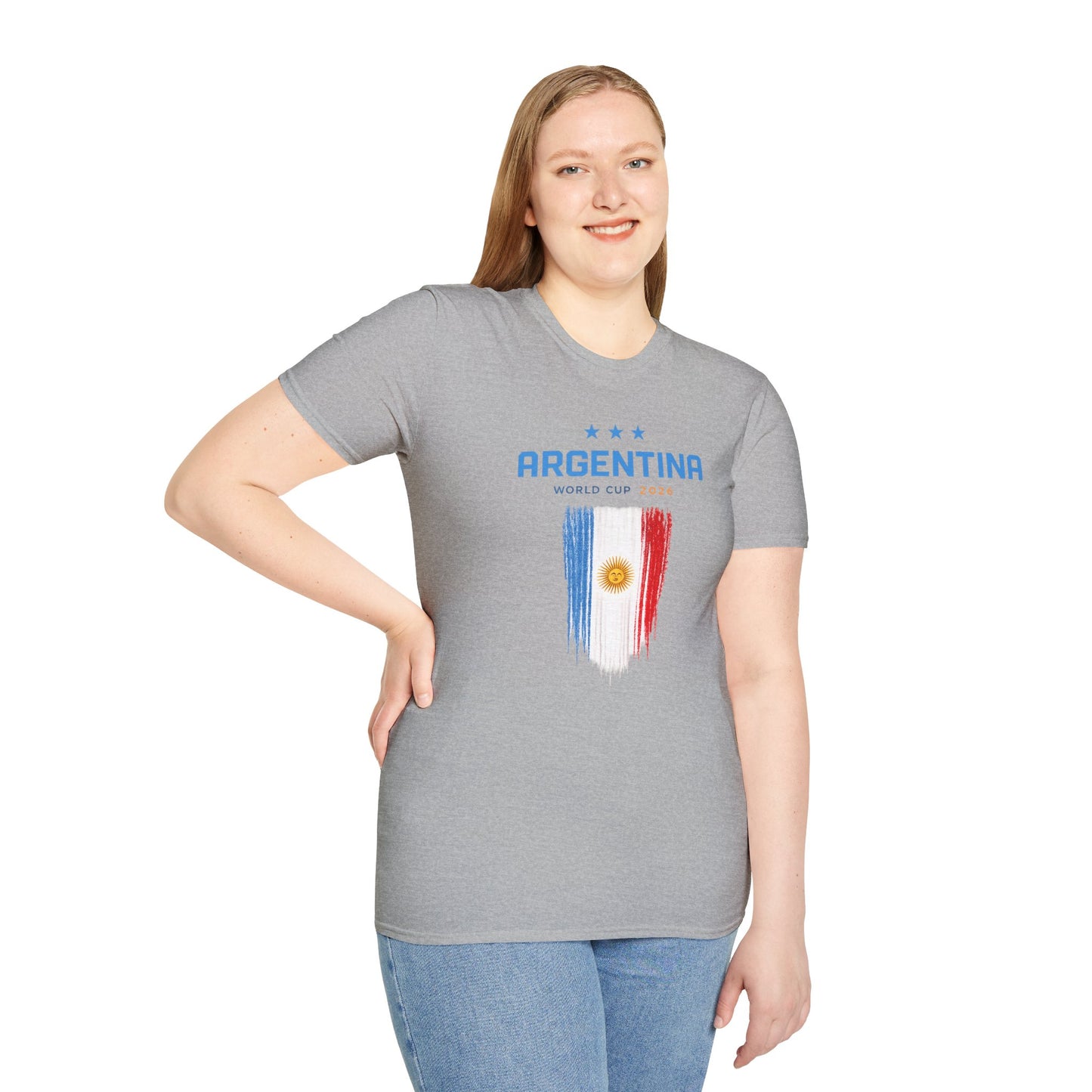 Argentina World Cup T-Shirt – Distressed Flag & Crest Soccer Tee