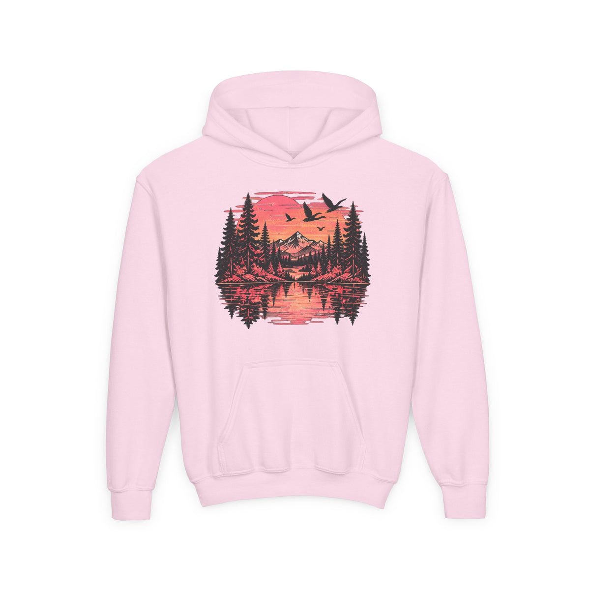 Wild Sunset Mountain Youth Hoodie