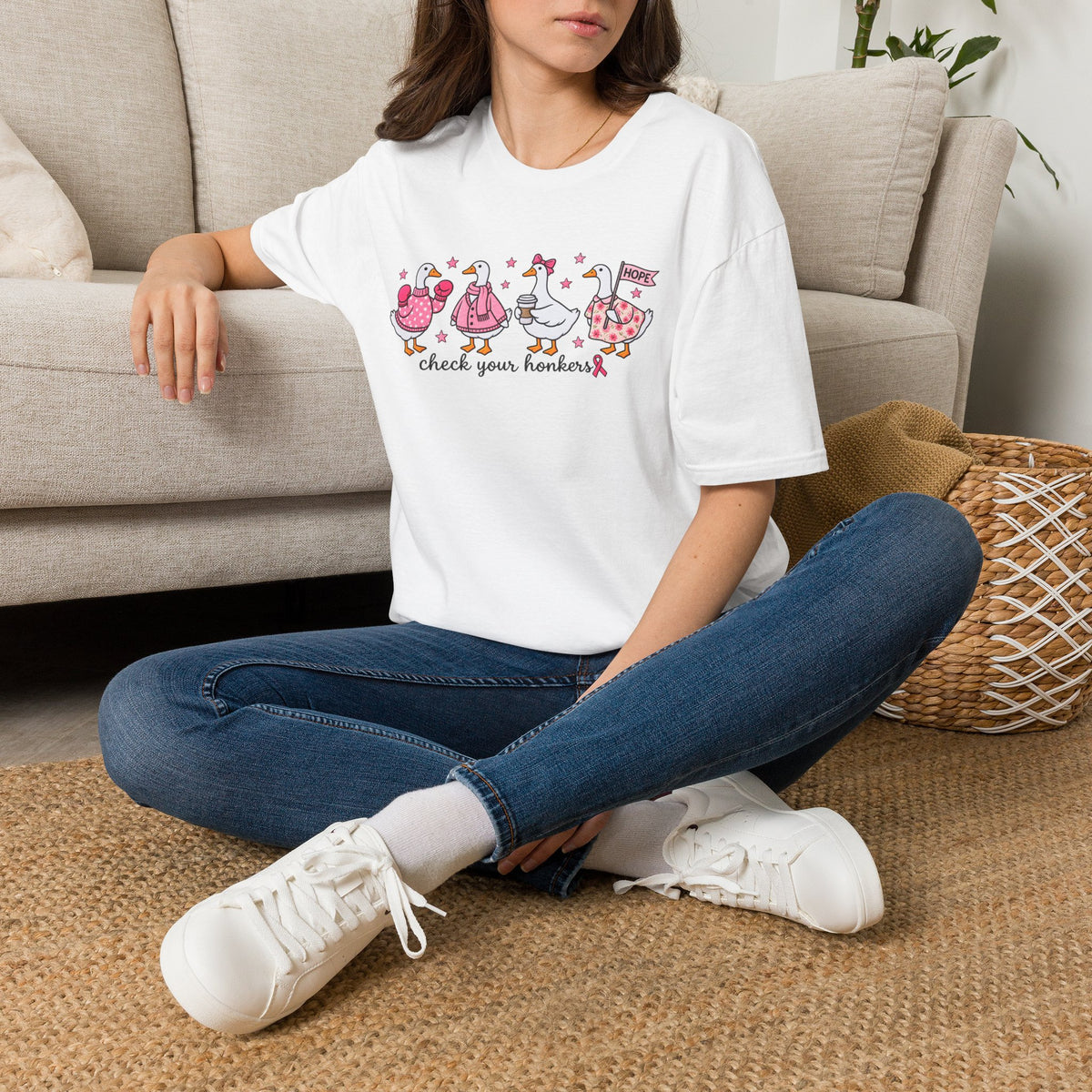 Check Your Honkers 🩷 Breast Cancer Awareness Goose Tee