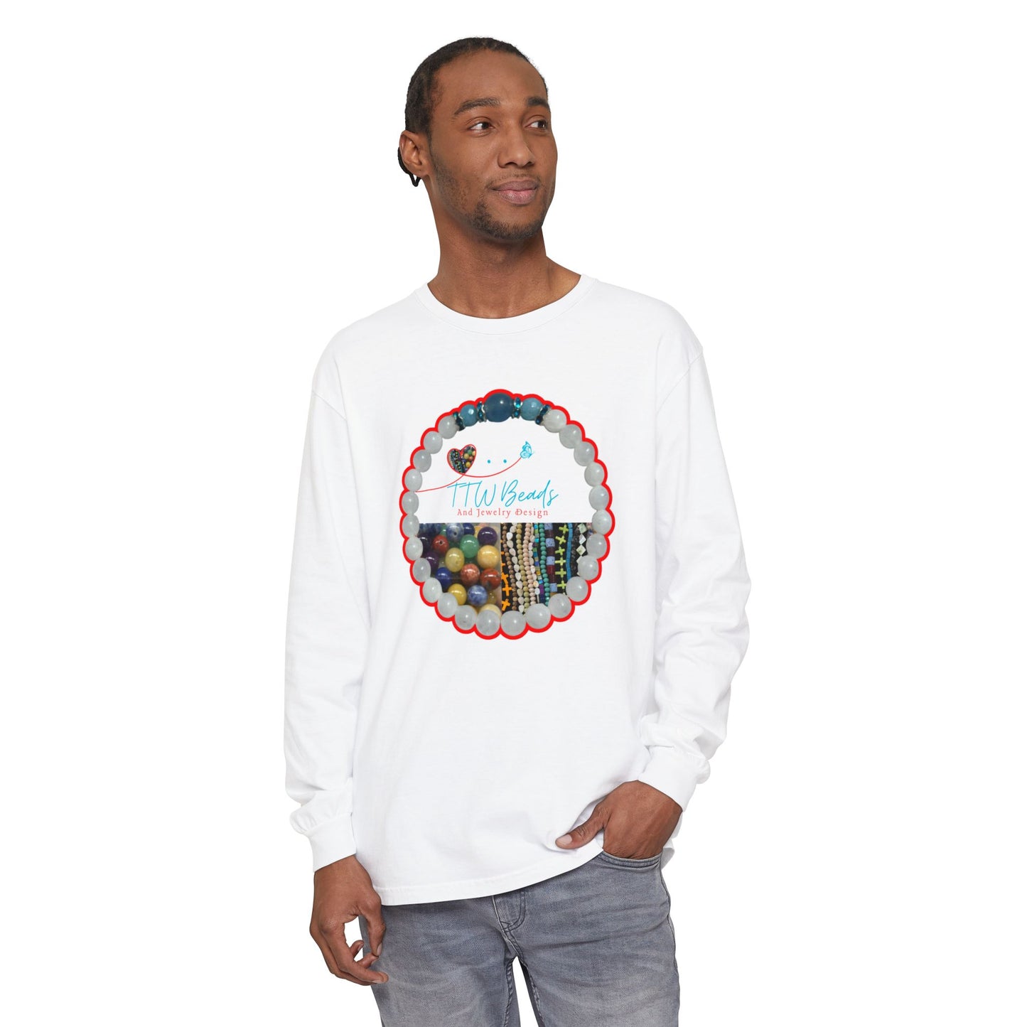 TTW Beads and Gould Creek Farm Vibrant Long Sleeve T-Shirt for Artists and Farmers