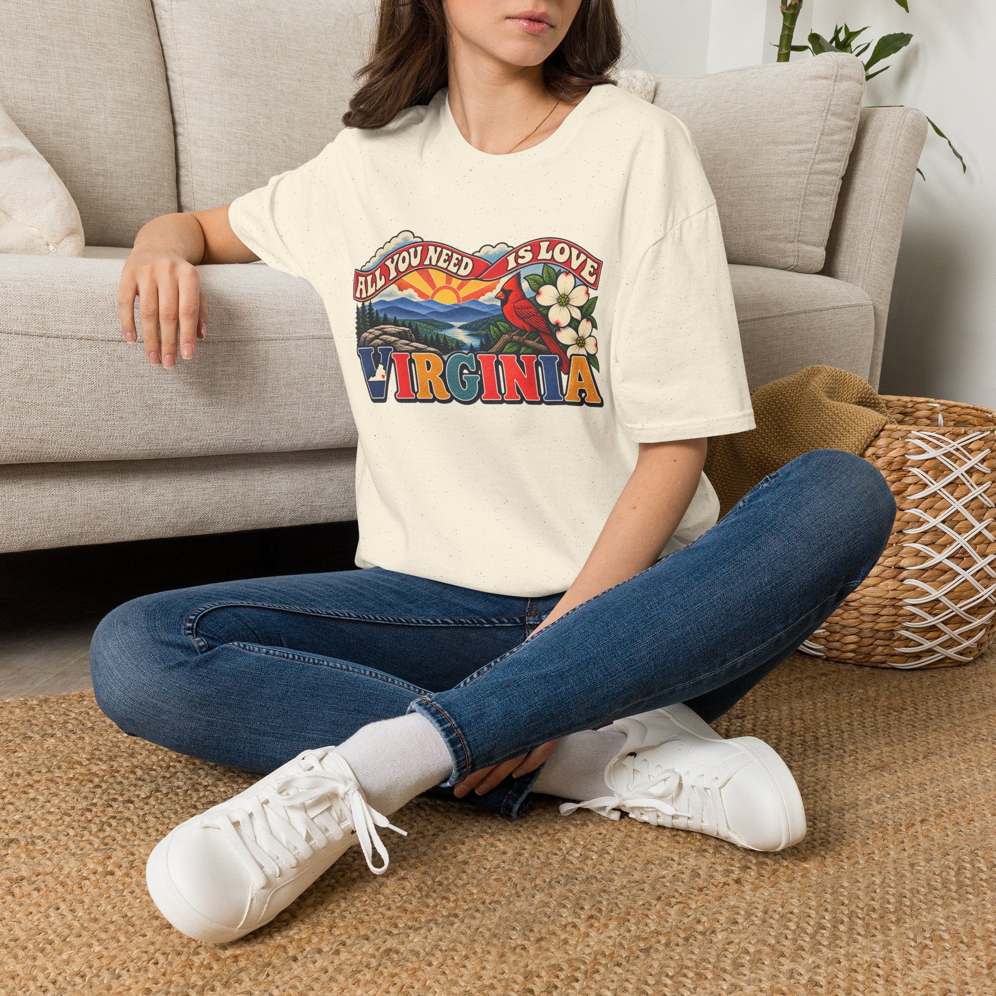 Virginia Retro 'All You Need Is Love' T-Shirt