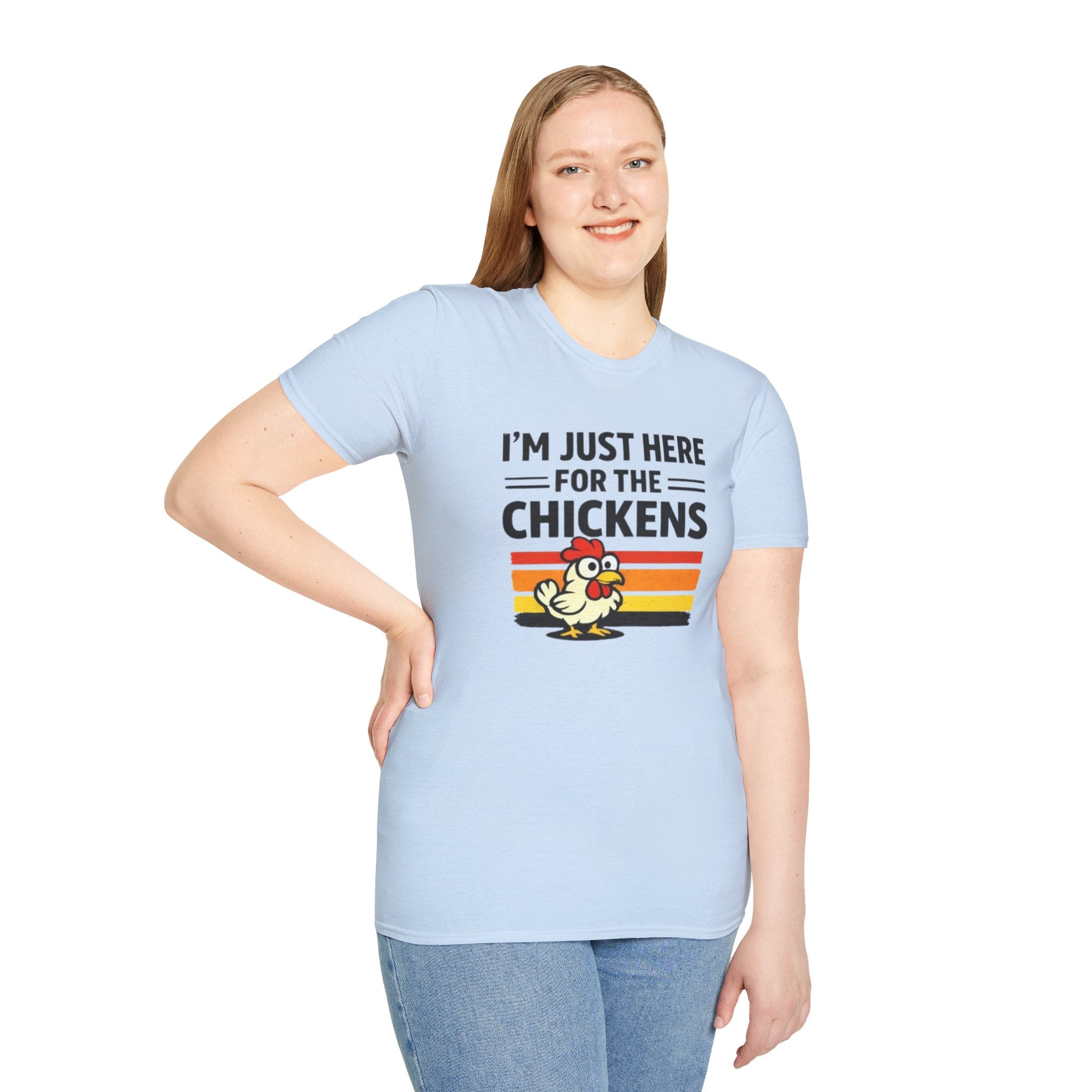 I’m Just Here For The Chickens T-Shirt — Funny Chicken Lover Tee