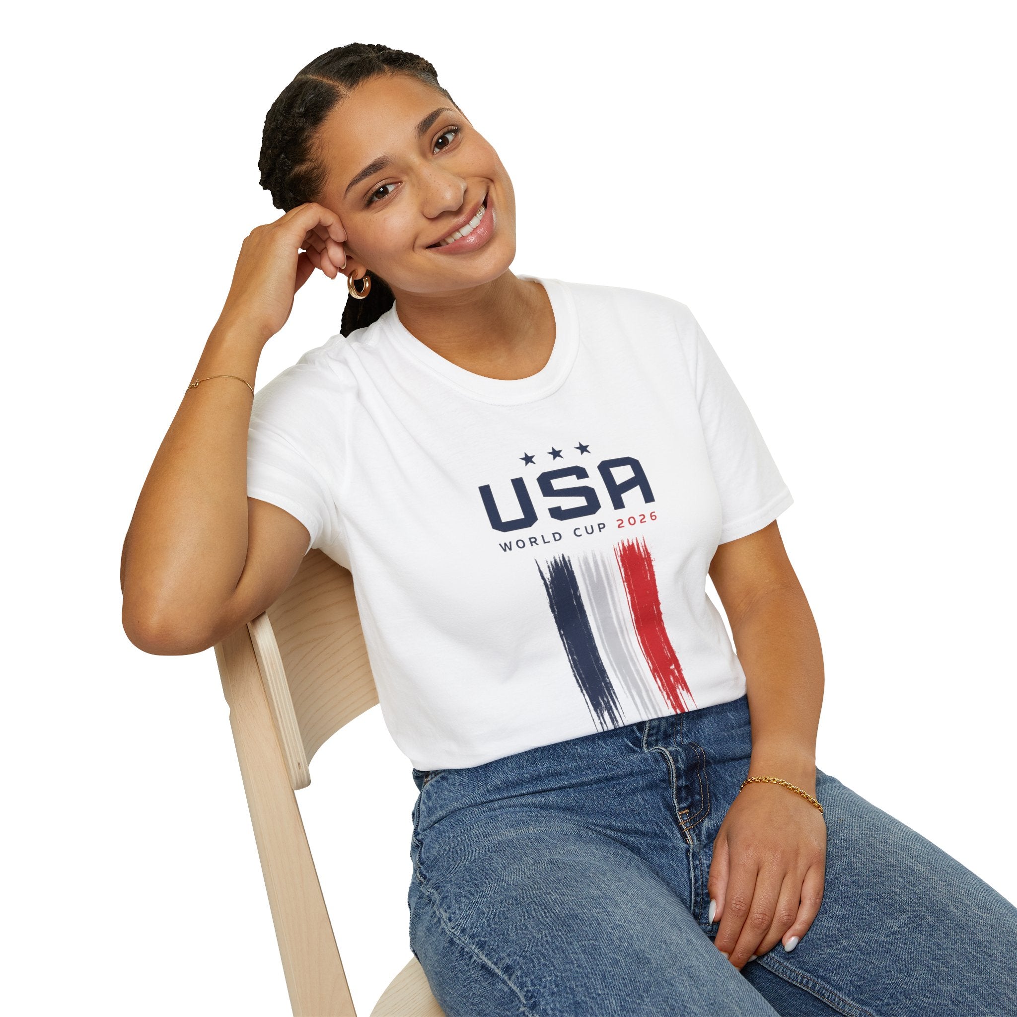 USA World Cup 2026 T-Shirt — Patriotic Red White Blue Soccer Fan Tee