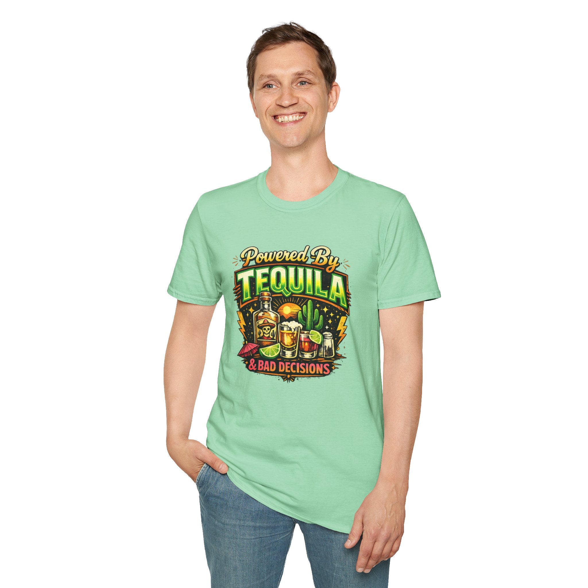 Tequila & Bad Decisions T-Shirt — Funny Bar Party Drinking Tee