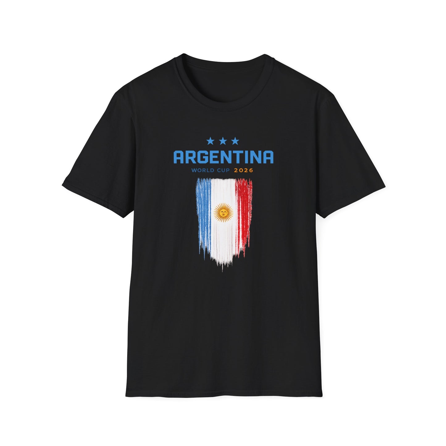 Argentina World Cup T-Shirt – Distressed Flag & Crest Soccer Tee