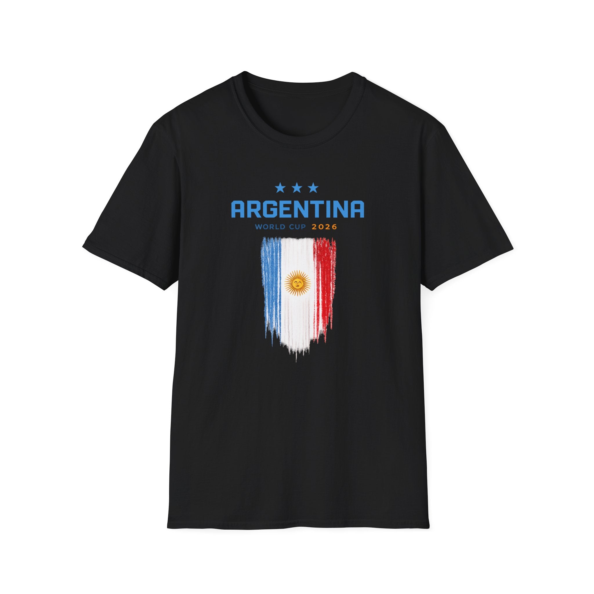 Argentina World Cup T-Shirt – Distressed Flag & Crest Soccer Tee