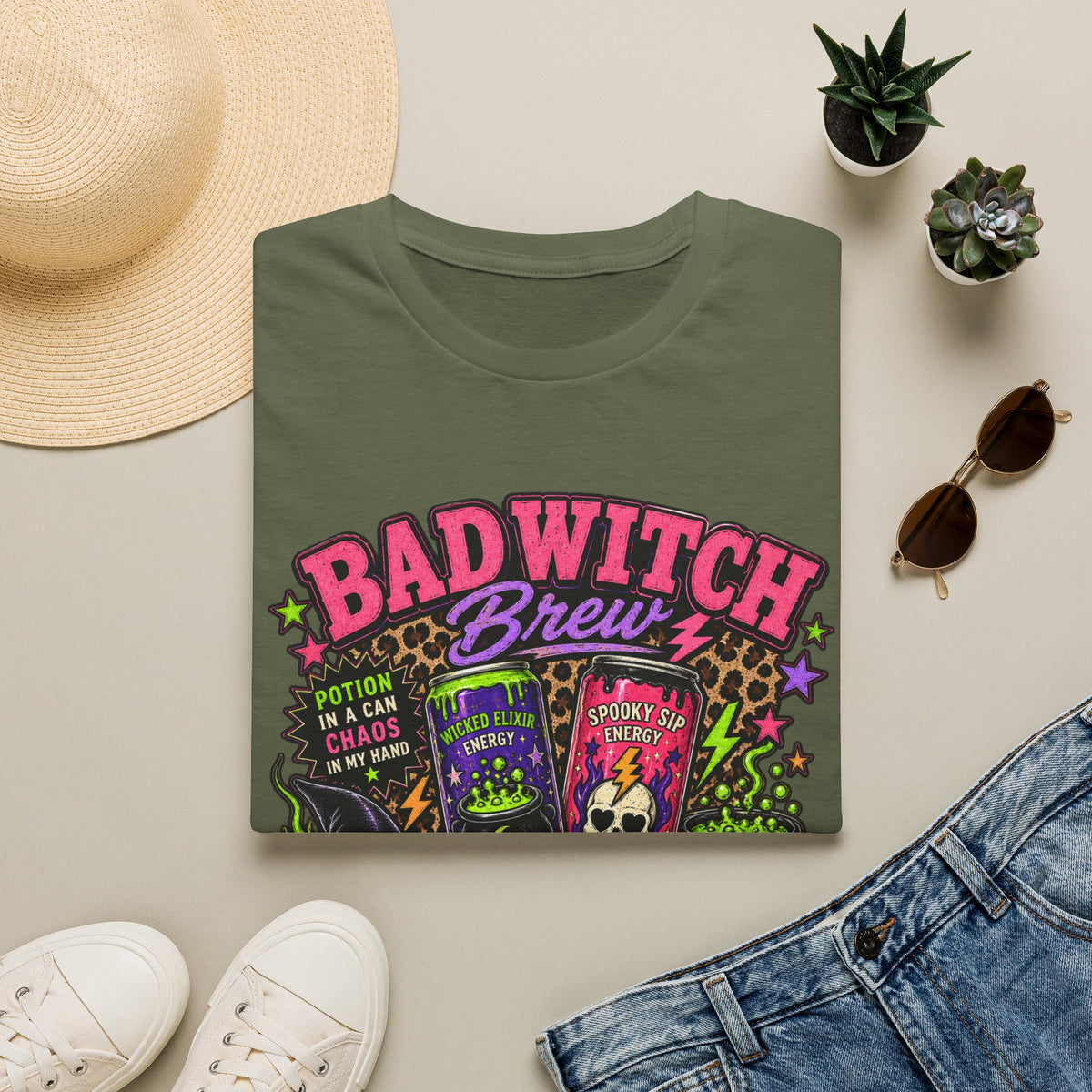 Bad Witch Brew Energy – Brewed for Bad Witches Halloween Tee