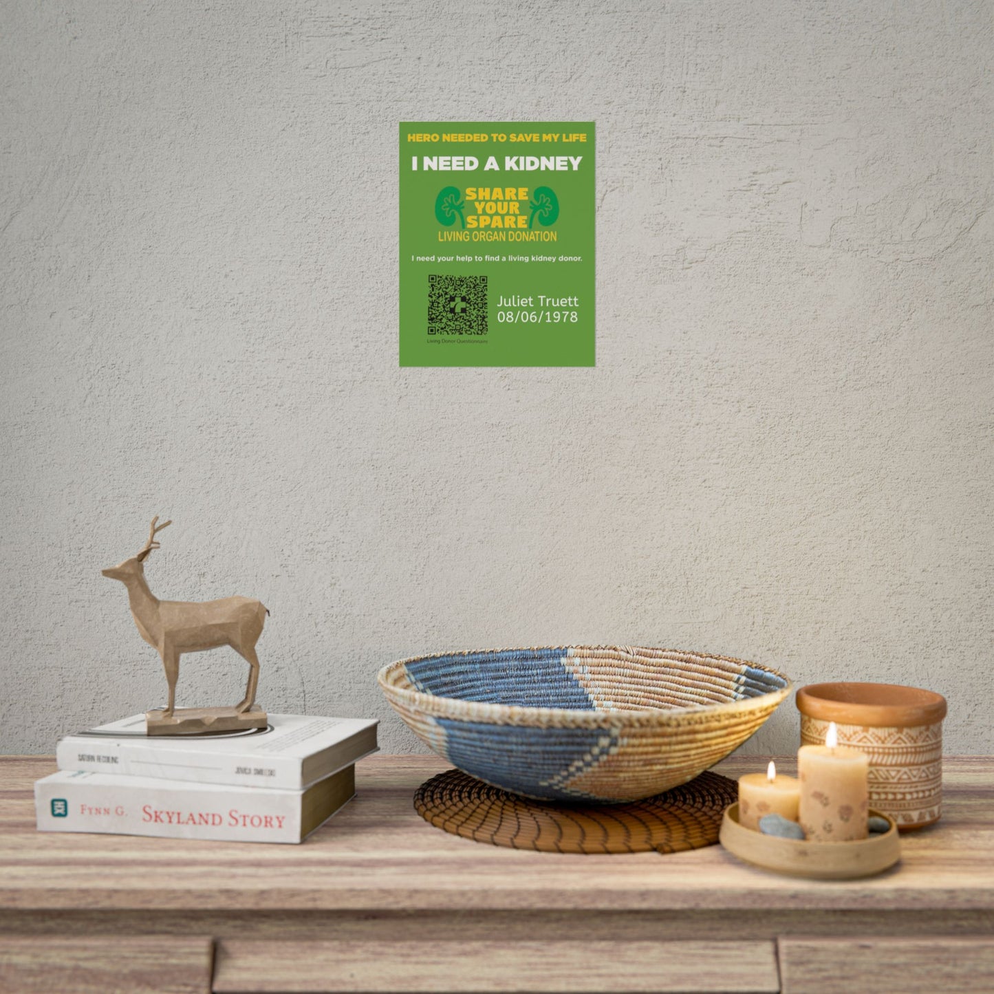 I Need A Kidney - Share Your Spare Living Organ Donation Poster