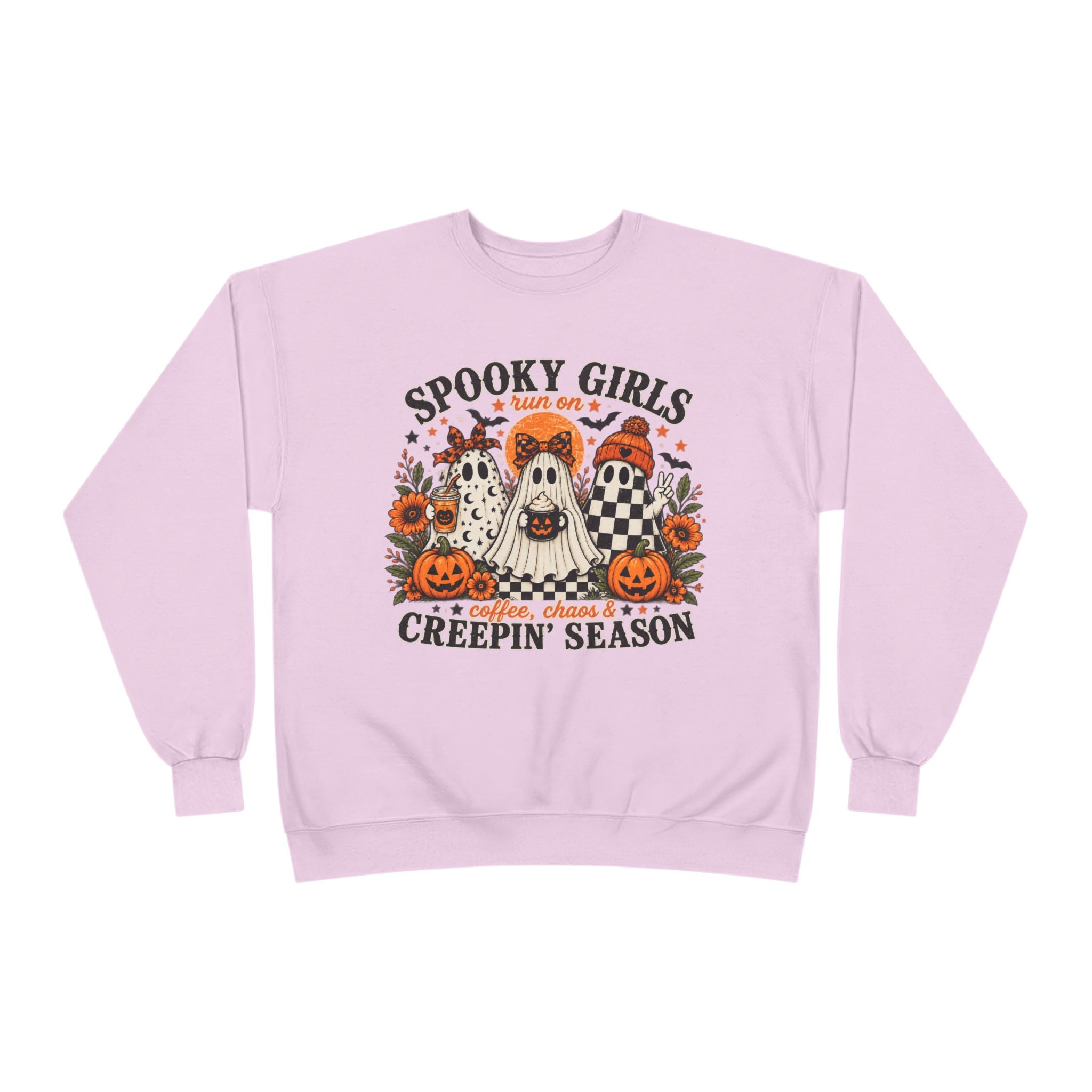 Spooky Girls Coffee & Chaos Halloween Sweatshirt