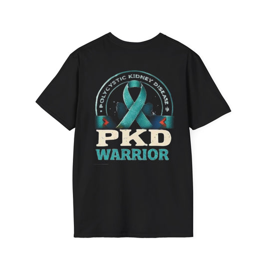 PKD Warrior T-Shirt Distressed — Polycystic Kidney Disease Awareness Ribbon Tee