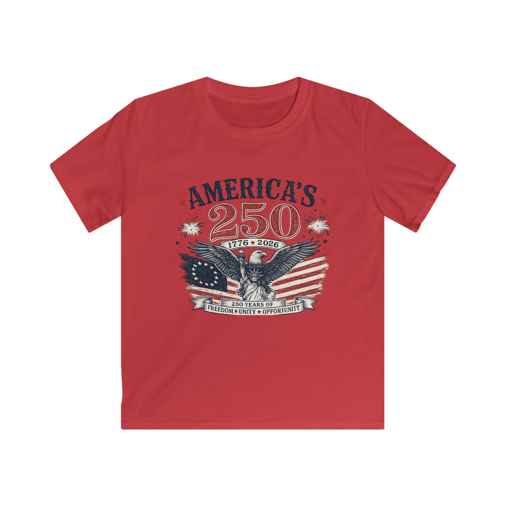 Kids Tee — America’s 250th Anniversary Patriotic Eagle T-Shirt – Vintage USA 1776–2026 Graphic Tee