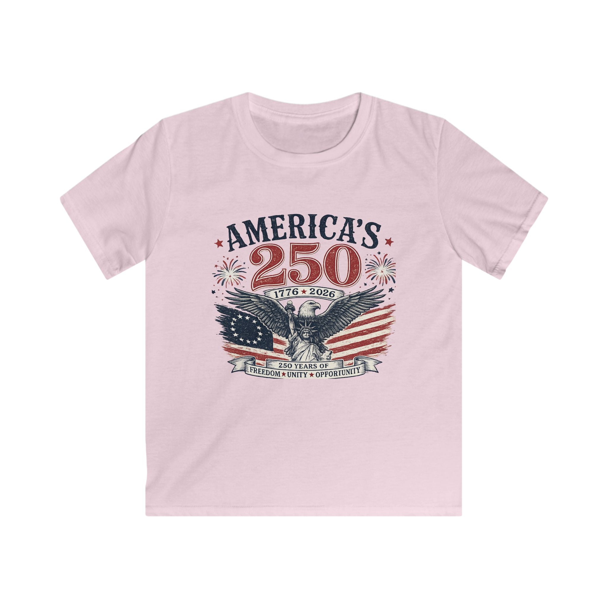 Kids Tee — America’s 250th Anniversary Patriotic Eagle T-Shirt – Vintage USA 1776–2026 Graphic Tee