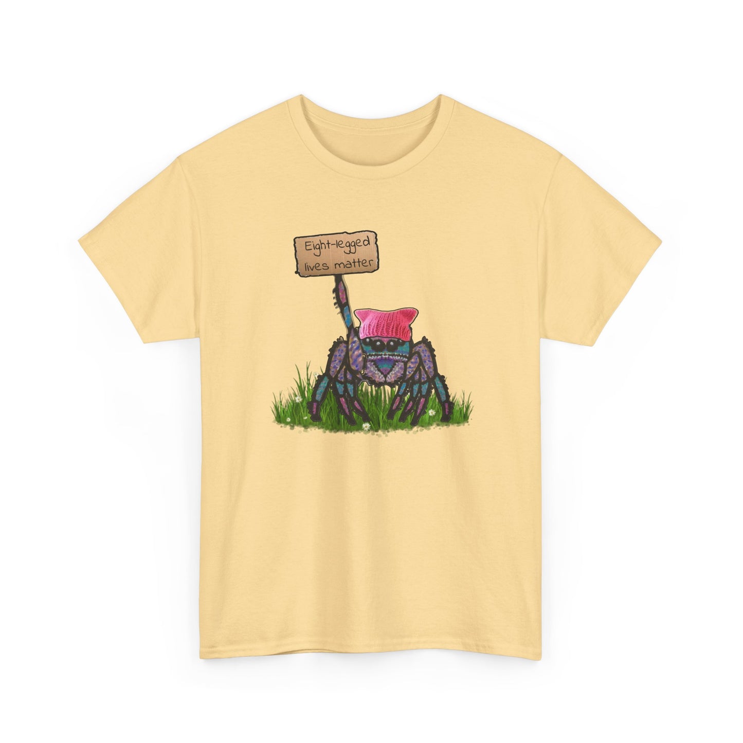 Unisex Heavy Cotton Tee - 'Eight-Legged Lives Matter' Spider Design Shirt