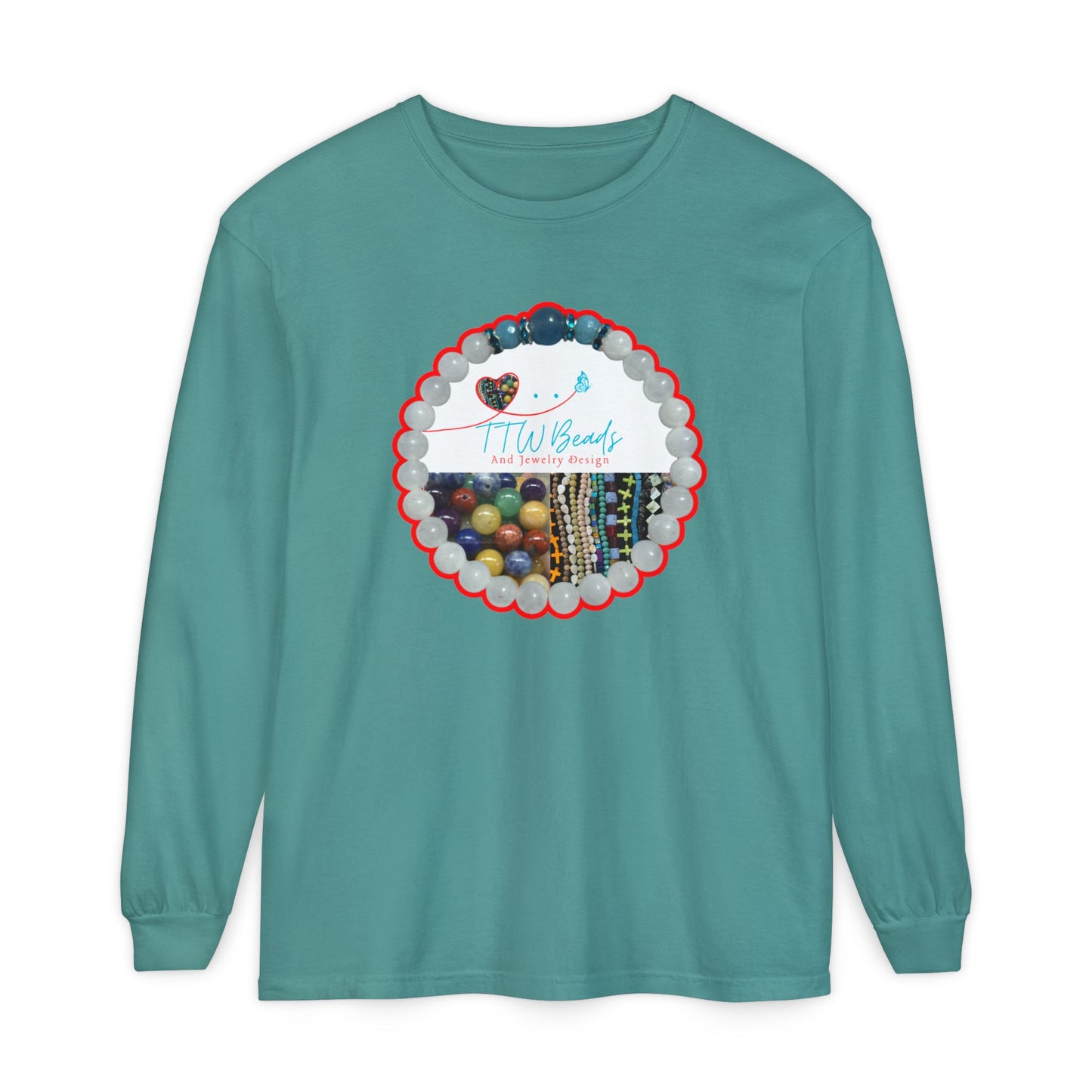 TTW Beads and Gould Creek Farm Vibrant Long Sleeve T-Shirt for Artists and Farmers
