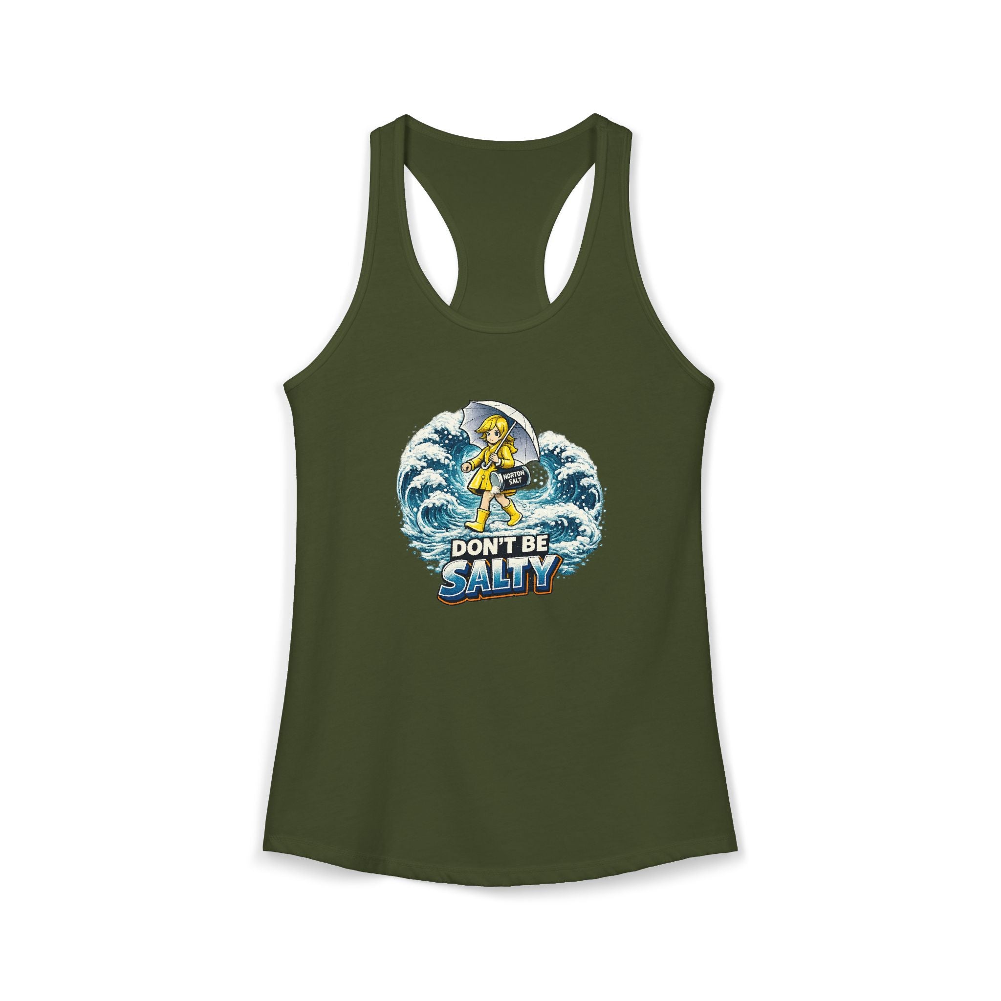 Don’t Be Salty Racerback Tank — Women's Beachy Summer Workout Top