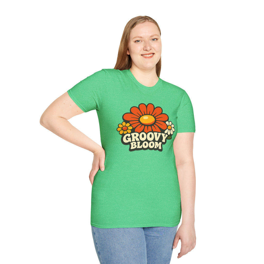 Groovy 70s Bloom T-Shirt — Retro Floral Vintage Vibe