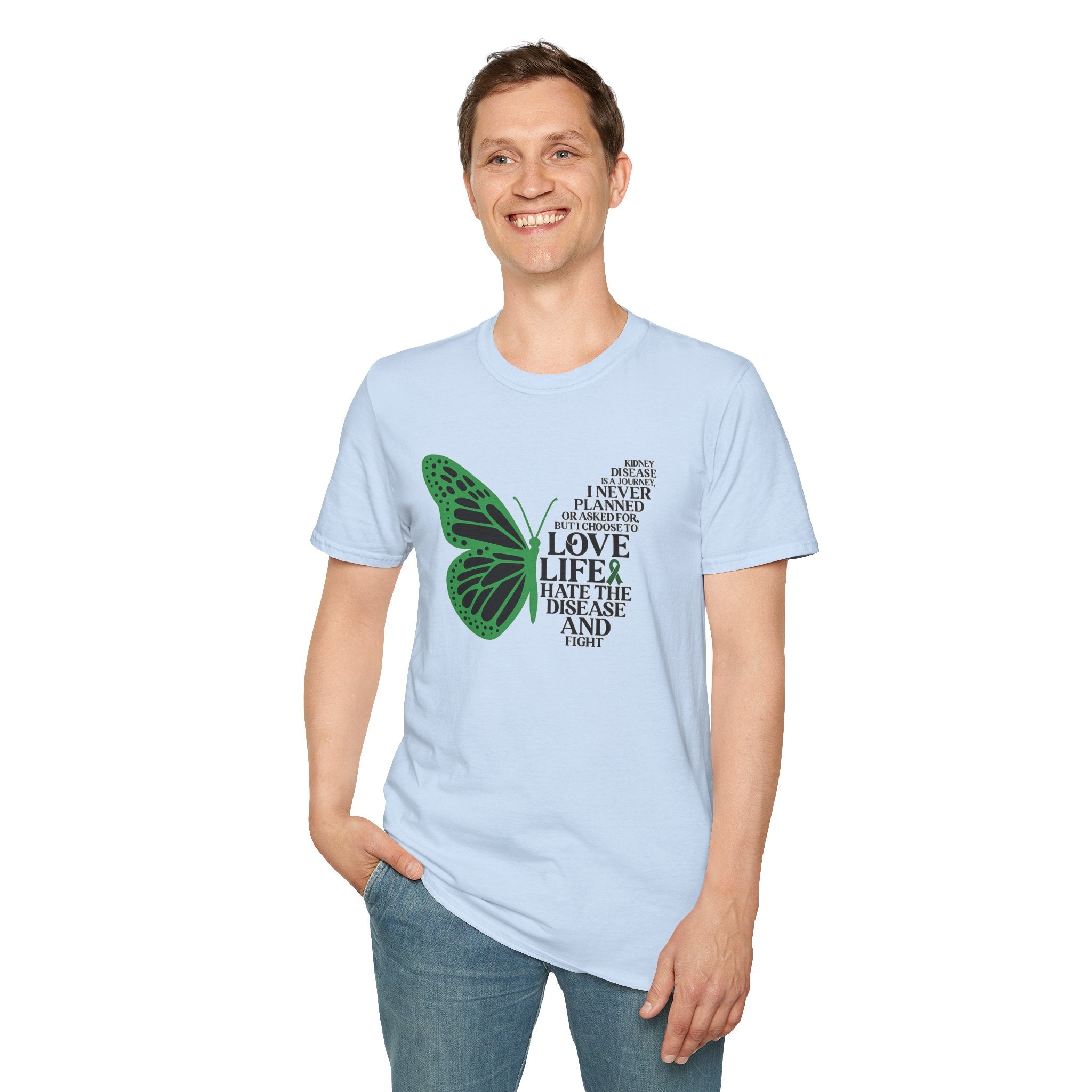 Butterfly Hope T-Shirt — "I Never Planned on Being a Warrior" Inspirational Illness Awareness Tee
