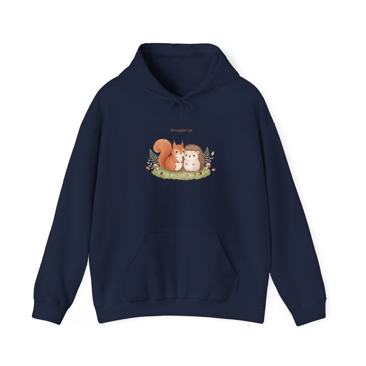 Cozy Winter Forest Cute Animal Illustration Hoodie | cozy critter art
